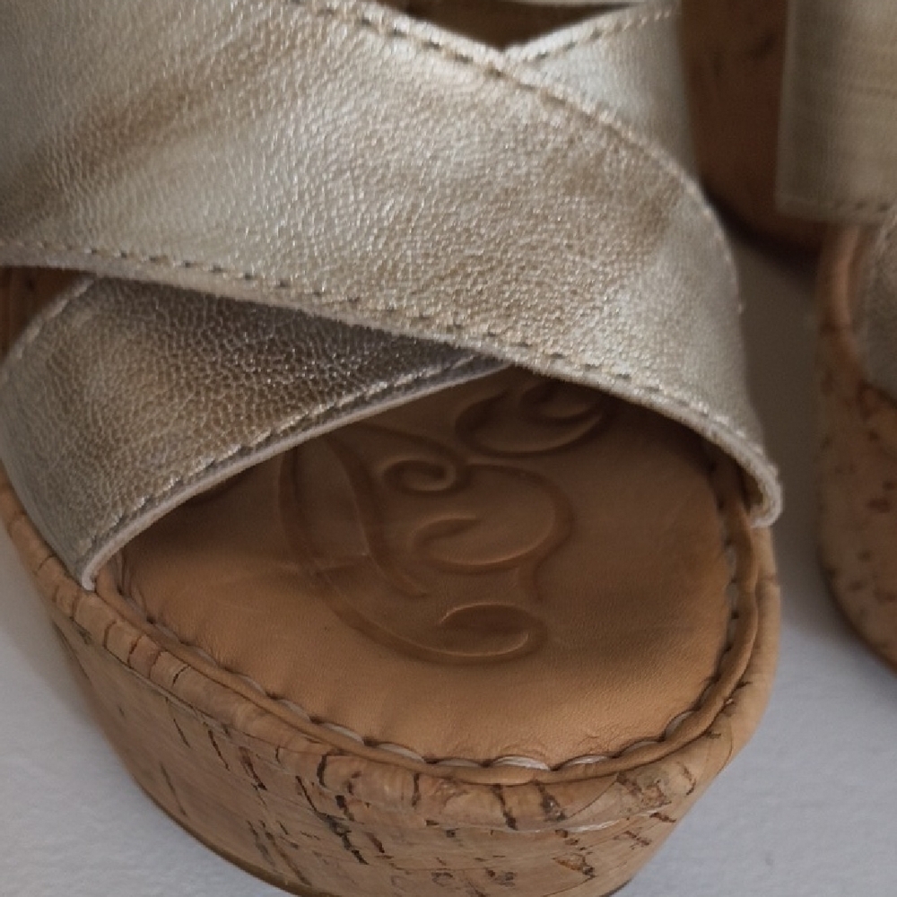Born Women's Silver Platform Sandals - Picture 5 of 11